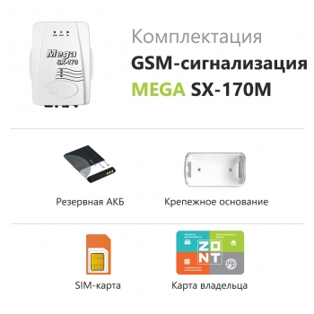 GSM-сигнализация MEGA SX-170М с WEB - ML00003373